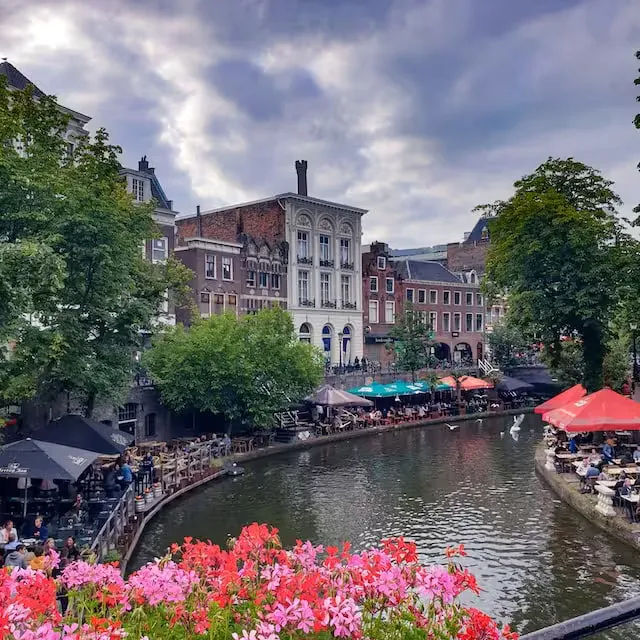 A view of the canals in Utrecht.